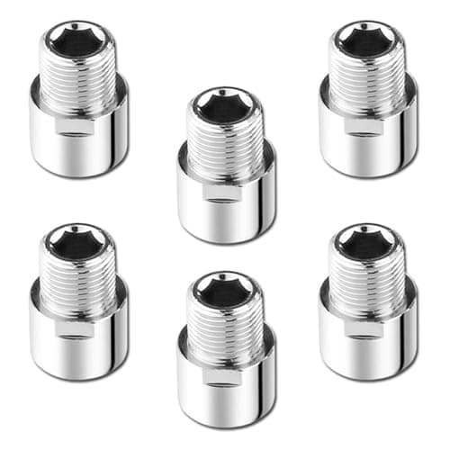 Ruhe® Extension Nipple (1.5 Inches) | Chrome Plated Brass Extension Nipple for Threaded Pipe Connections | (Set of 6)