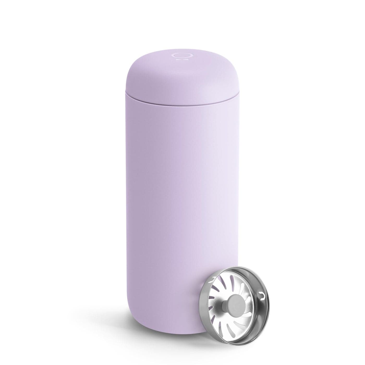 Fellow 16 oz Carter Move Travel Mug VacuumInsulated Stainless Steel Travel Coffee Mug Coffee Tumbler with Ceramic Interior and Splash Guard Lavender Purple