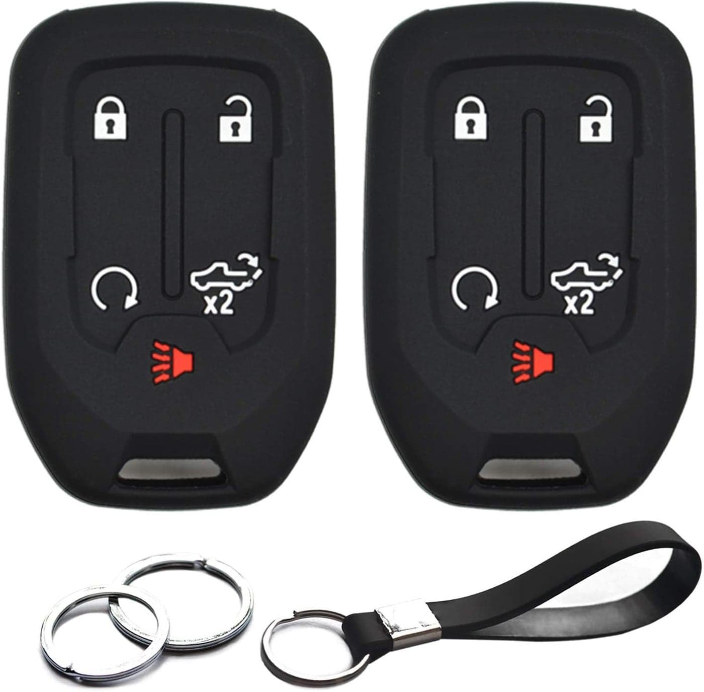 INFIPAR Key Fob Cover for Chevrolet and GMC Vehicles