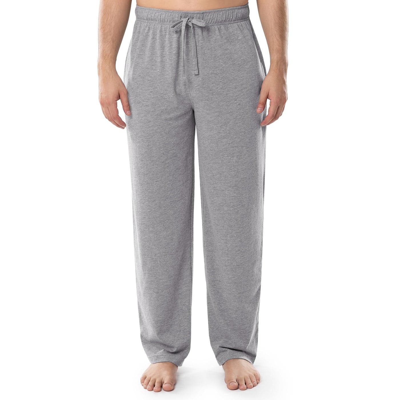 IZOD Men's Jersey Knit Sleep Pant, Grey Heather, Medium