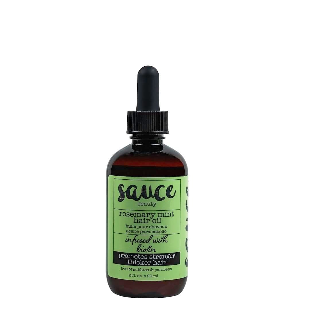 SAUCE BEAUTY Hair Oil, Rosemary Mint with Biotin (3 Fl Oz) Helps Promote Hair Growth & Rejuvenation, Scalp Oil for Thicker, Stronger Hair, No Parabens