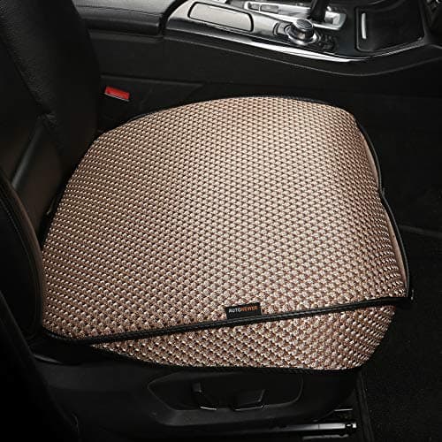 Auto Newer Breathable Universal Four Seasons Car Seat Covers,Luxury Car Seat Cushion ,Protectors for Front Seat Bottoms,Compatible with 95% Vehicles, Fit for Cars Truck SUV (Gold Beige,1PCS)
