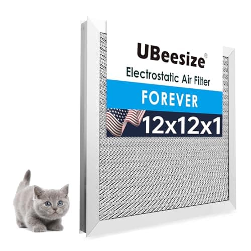 UBeesize 12x12x1 Air Filter Fits 12x12 Slots Actual Size 1169x1169x082 Inch Reusable Washable MERV 8 HVAC AC Furnace Filter
