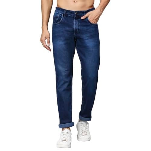 Thomas Scott Men's Mid-Rise Regular Fit Stretchable Jeans (TSJ052_Blue, 30)
