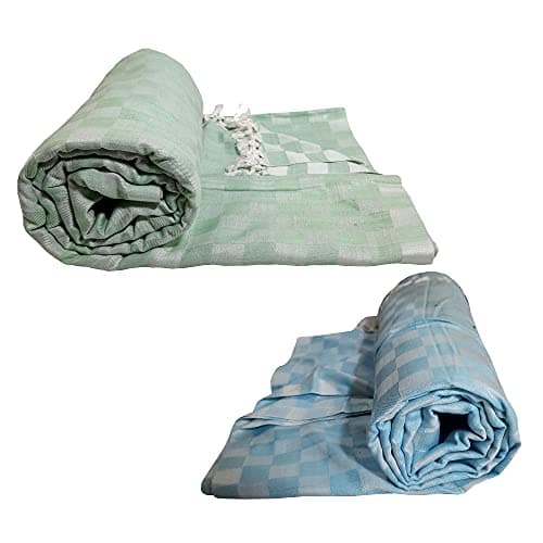 Riyashree Organic Cotton Silky Soft 3D Bhagalpuri Dull chadar Designer Blanket & Comforter (52 * 100 in) Combo (Pack of 2) CODULL 032 038