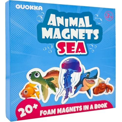 QUOKKA Travel Magnetic Puzzles for Toddlers 13 20Pcs Sea Game with Playbook Fun Travel Game Toy for Kids Ages 35 Strong Magnets for Car Activities Fun Toddler Puzzle Ages 24