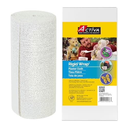 Activa Rigid Wrap Plaster of Paris Cloth Bulk Pack, 12-in x 50-ft | Ideal Sculpting Medium for Arts & Crafts