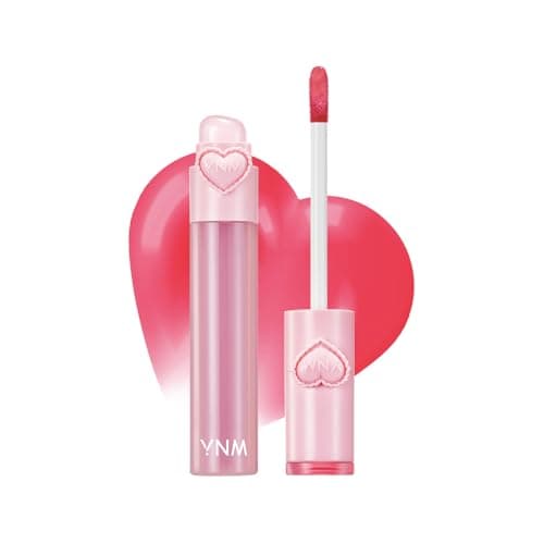 YNM Heart Jelling Tint CHERRY JELLING Silicone Lip Brush Included KBeauty NonSticky Moisturizing SmudgeProof Korean Lip Tint LongLasting Vivid Color 009 oz