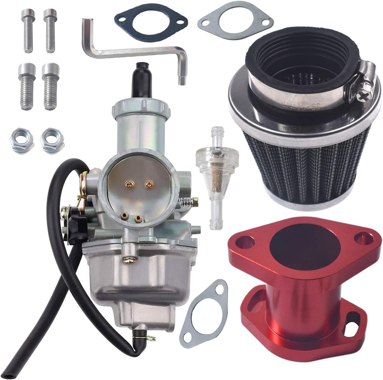 KQTshangmao VM26 30mm PZ30 Carburetor Intake Kit for Predator 301cc 420cc Engines