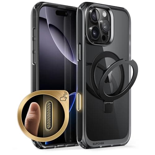 SUPCASE for iPhone 16 Pro Max Case with Camera Control Capture Button Unicorn Beetle Mag Builtin Stand Compatible with MagSafe MilitaryGrade Protection Slim Clear Magnetic Phone Case Dark