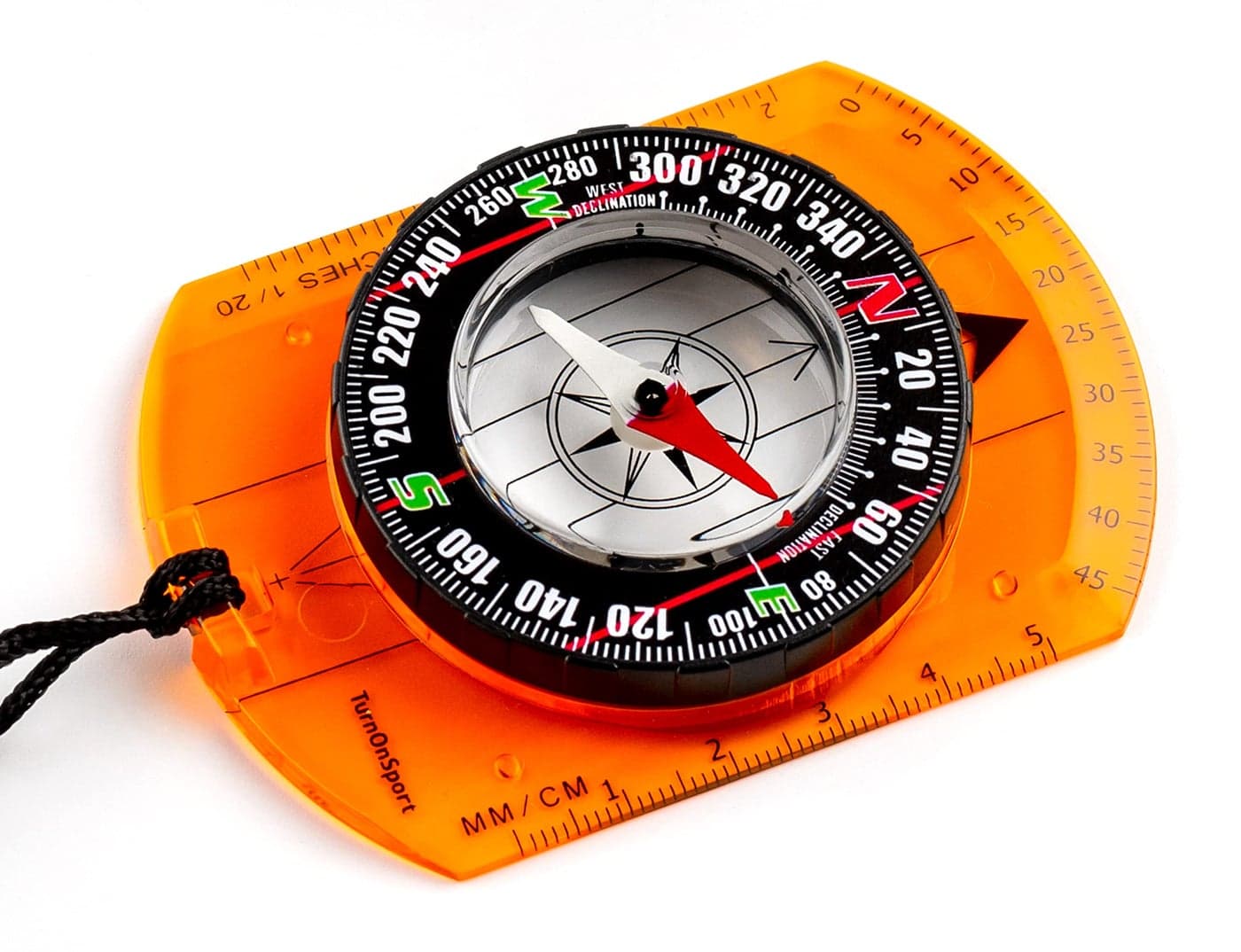 Orienteering Compass - Hiking Backpacking Compass - Advanced Scout Compass Camping and Navigation - Boy Scout Compass Kids - Childrens Compasses for Map Reading - Baseplate Compass Survival (Orange)