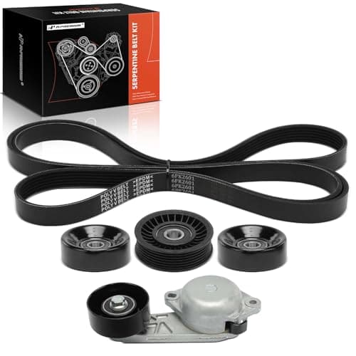 A-Premium Engine Serpentine Belt Drive Kit with Tensioner Compatible with Ford, Lincoln & Mercury Vehicles - Expedition 09-14, Explorer 06-10, F-150, Navigator 10-14, Mountaineer 06-10, V8 4.6L 5.4L