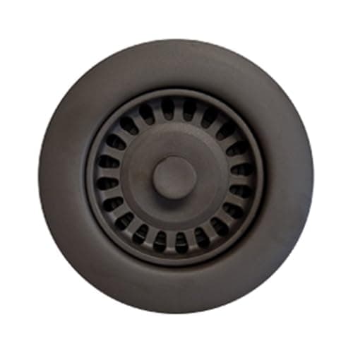 Houzer 190-9264 - 3-1/2 Inch Oil Rubbed Bronze Kitchen Sink Basket Strainer, Durable Food Catcher Stopper for Metal Kitchen Sink, Ideal for Filtering Waste and Preventing Clogs