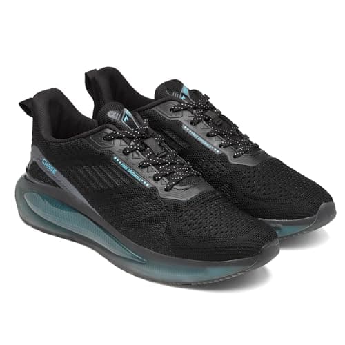 ASIAN Men POWERPLAY-05 Running and Casual wear Running Shoes with Laces, Lightweight and Comfortable Shoes with Upper mesh Fabric and Crystal Cushion Technology for Men & Boys,UK 9
