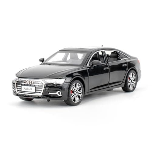 BDTCTK 132 A6L Model Cars Toy Zinc Alloy Diecast Pull Back Toy Cars with Sounds and Lights Vehicles for Kids Boy Girl Gift Black
