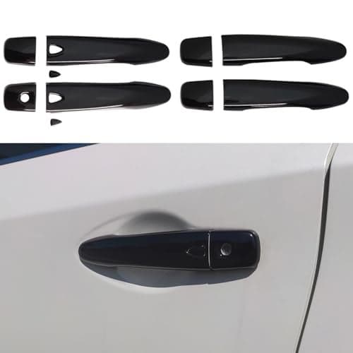 AOKIO Glossy Black Exterior Door Handle Cover Trim for Nissan Murano 2015-2022 2023 2024 Nissan Rogue 2014-2019 Nissan Maxima 2016-2022 2023 (with Smart Keyhole)