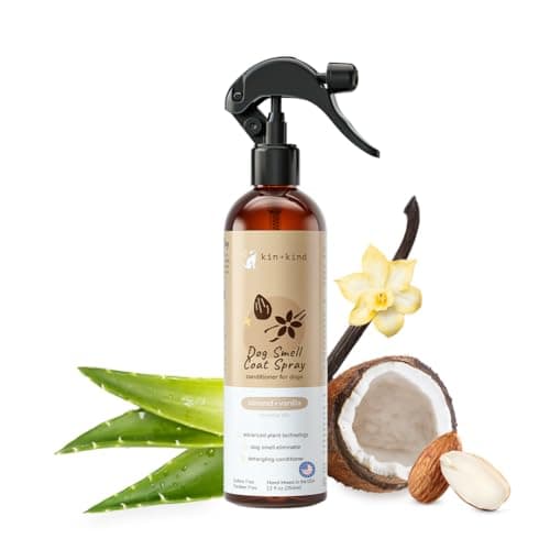 kin+kind Dog Deodorizing Spray - Safe, Natural, & Easy to Use Pet Odor Eliminator - Premium Dog Detangler Spray Formula Made w/Aloe - Dog Deodorizer for Smelly Dogs Made in The USA (12 fl oz)