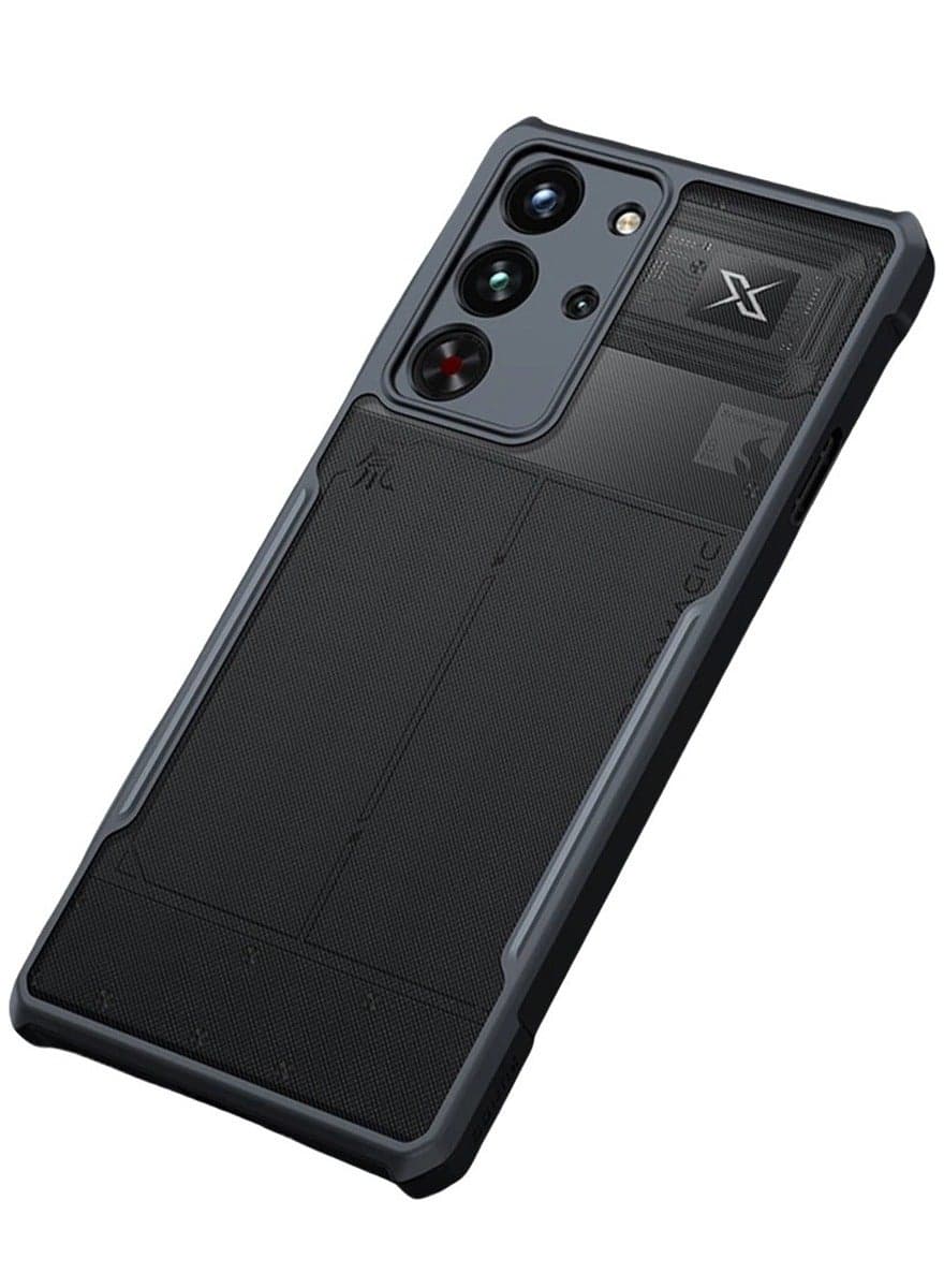 for Redmagic 10S Pro+ Case, Camera Protection, Soft TPU Cover, Transparent/Black