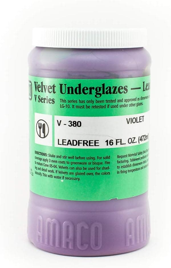 AMACO Velvet Underglaze Pint Violet V380 Each