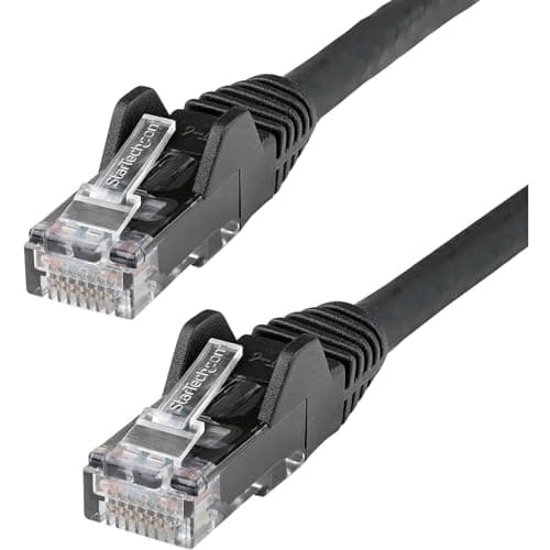 StarTech.com 35ft CAT6 Ethernet Cable - Black CAT 6 Gigabit Ethernet Wire -650MHz 100W PoE RJ45 UTP Network/Patch Cord Snagless w/Strain Relief Fluke Tested/Wiring is UL Certified/TIA (N6PATCH35BK)