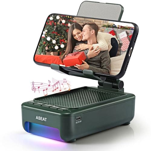 ASEAT Gifts for Men Him Cell Phone Stand with Bluetooth SpeakerLed Color Changing Light Unique Gifts for Women Dad Her Husband Birthday Gifts for Men