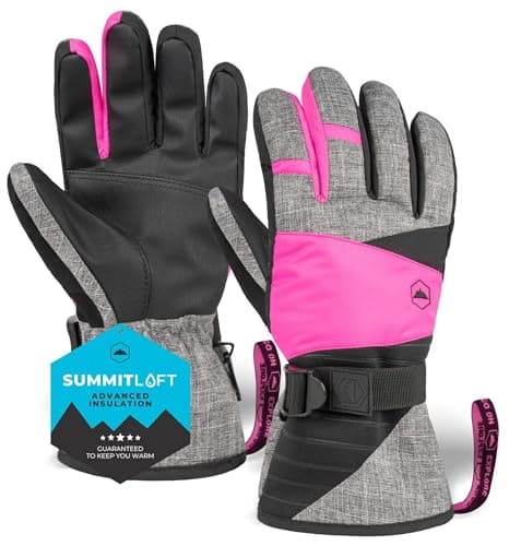 Tough Outdoors Womens Ski Gloves - Waterproof Gloves Women Ski Snow Snowboarding - Thermal Winter Glove Women Waterproof