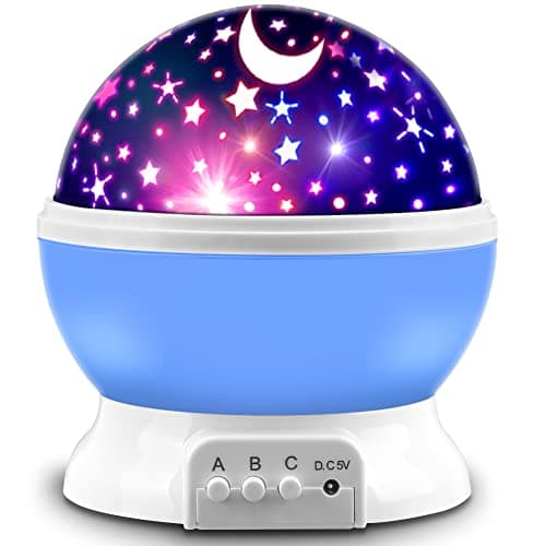 Star Projector Night Light for Kids, Kid Night Light Projector with Glow in The Dark Stars, Nightlight for Kids Room Decor, Gifts for 3 4 5 6 Year Old Boys Birthday Toys Blue