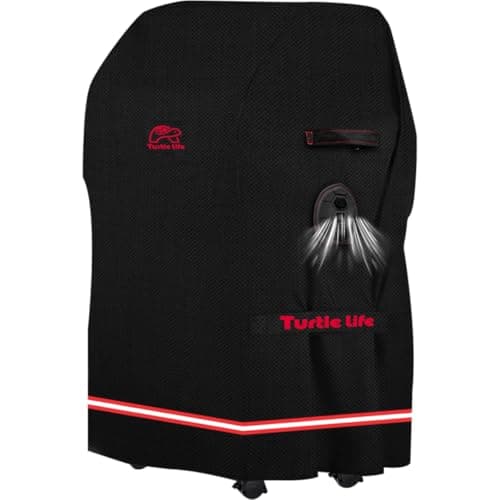 Turtle Life BBQ Grill Cover, 32 Inch Heavy Duty Waterproof 2 Burner Barbecue Gas Grill Covers for Weber Spirit Char-Broil Performance, Black