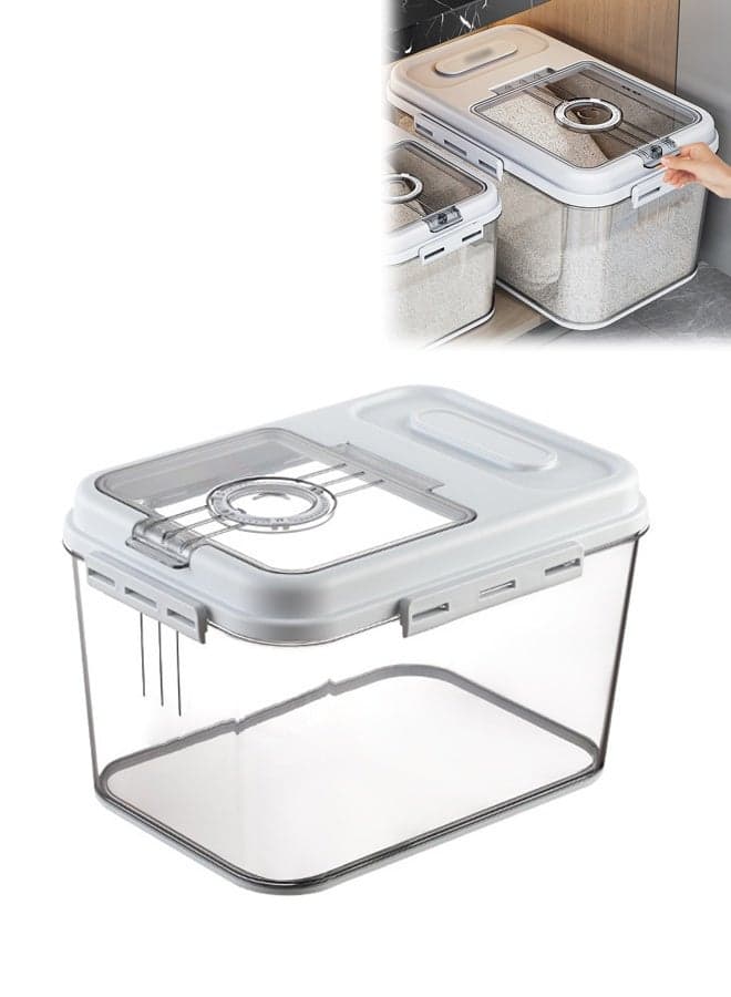 Rice Container, Sealed Food Storage Container, Rice Dispenser, Food Storage Bins with Lids and Measuring Cup, BPA Free, Kitchen Extra Large Grain Storage Containers for Rice, Flour, Cereal, Sugar, or Pet Food