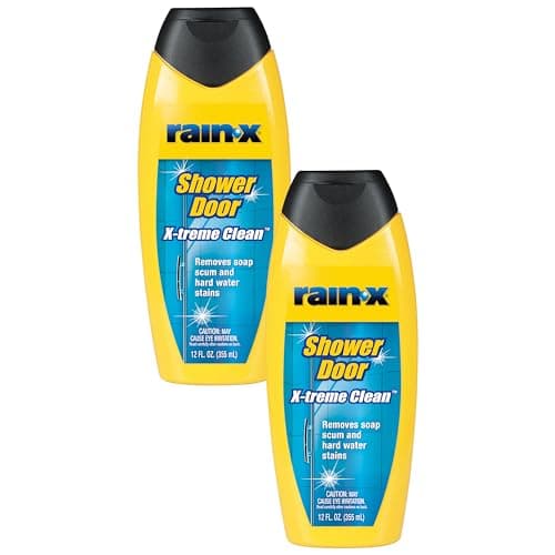 Rain-X 630544 X-Treme Clean Shower Door Cleaner, 12 Fl. Oz, Formulated To Glass Doors - Removes Soap Scum, Dirt, Hard Water Build-up, Calcium, Lime & Rust Stains (Pack of 2)