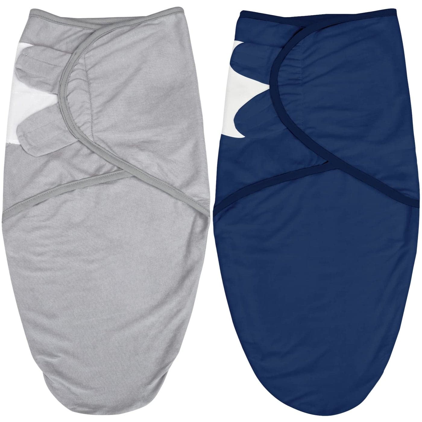 Biloban Baby Swaddles 03 Months for Boy Girl Cotton Swaddle Blanket Newborn Essentials Grey Navy 2 Pack