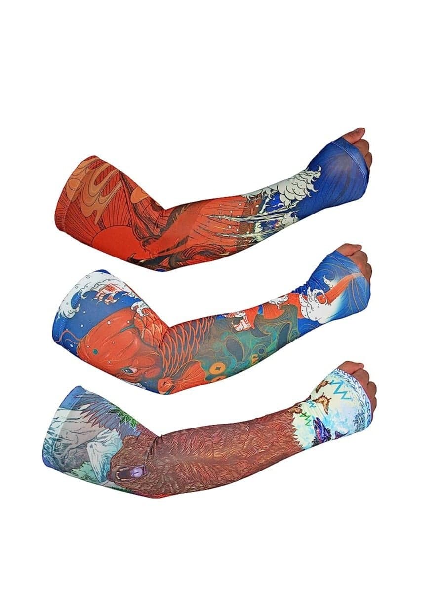 UV Sun Protection Sleeves, Farmers Cooling Gardening Sleeves for Women and Men, Tattoo Arm Sleeve Driving Cycling, Gardeners Cover Farm, 3 Sets