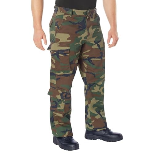 Rothco Vintage Paratrooper Fatigue Pants – Mission Ready Outdoor Hiking Cargos – Woodland Camo – 4XL