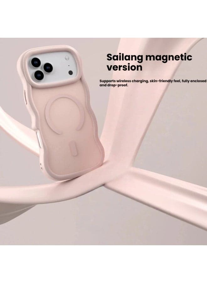 iPhone 17 Wavy Magnetic Phone Case Sailang Magnetic Version Wireless Charging Support Skin-Friendly Feel and Full Drop Protection Stylish Shield for iPhone 17