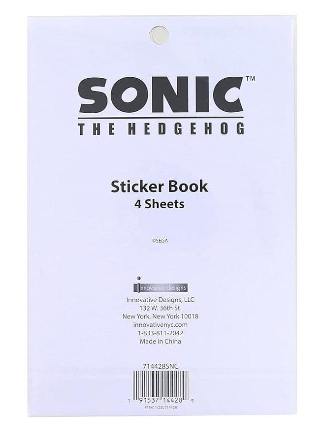 Innovative Designs Sonic The Hedgehog Sticker Book | 4 Sheets | Over 300 Stickers