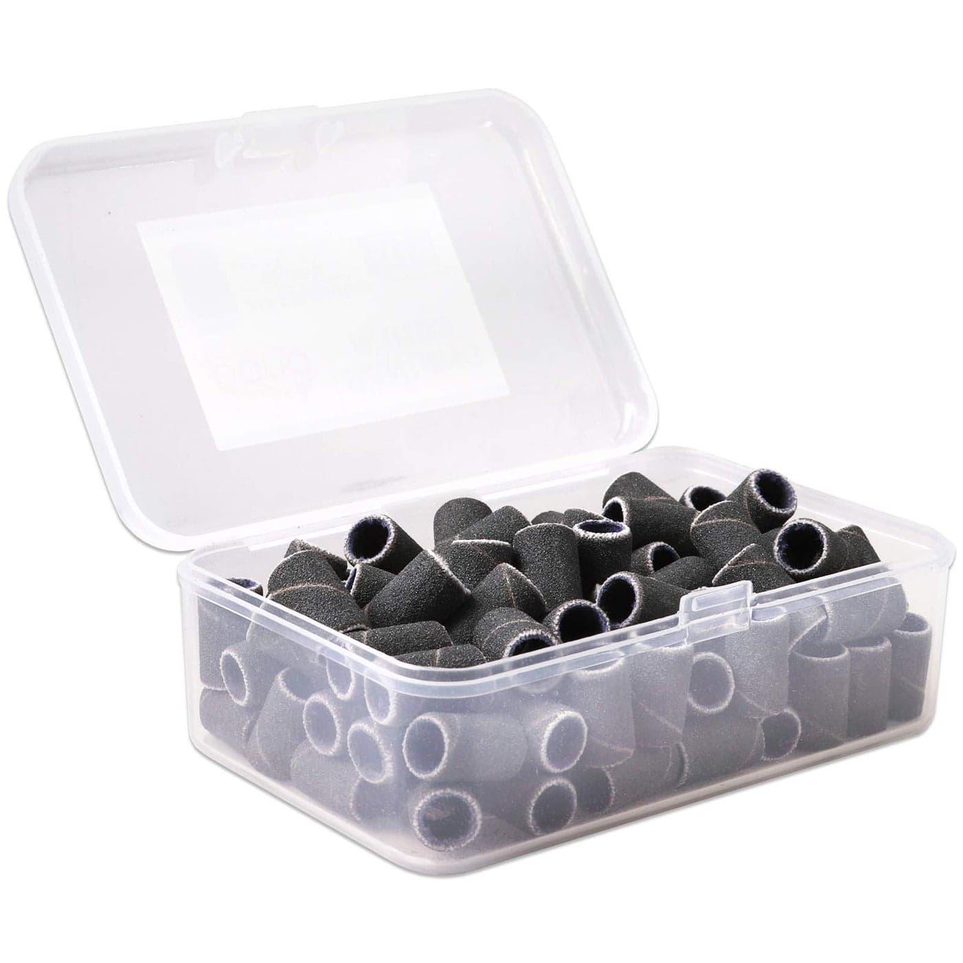 PANA 100 Pieces Nail Sanding Bands Professional Nail Manicure Great Fit for Nail Drill Bits for Acrylic Nails 240 Grit Black