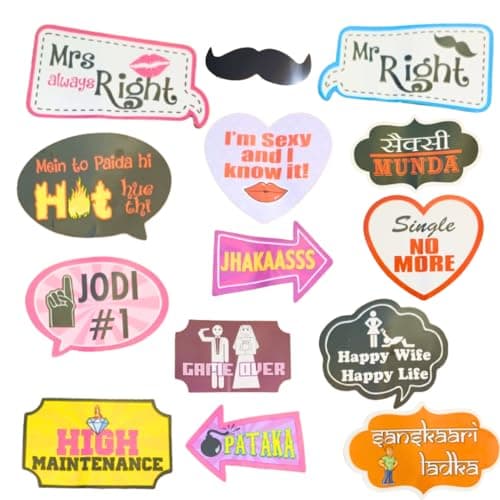 Wanna Party Bachelorette Photo Props- 12pc