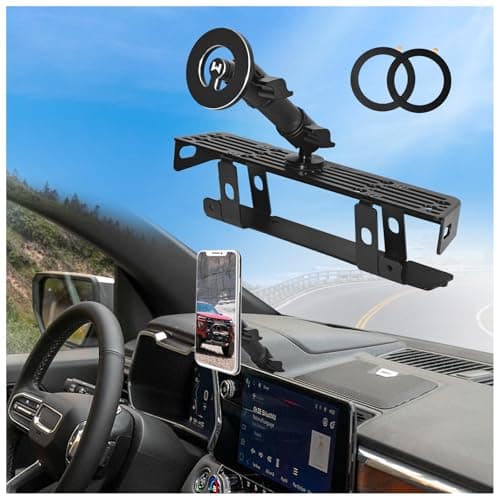 WXRYLYN 2026 2024 2025 Canyon Colorado Metal Dash Phone Mount Magnetic Phone Holder for 2023 Canyon Colorado Phone Mount 2024 G MC Canyon Chev y Colorado Cell Phone Holder