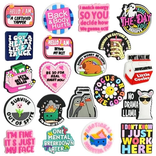 Funny Focal Beads 20PCS Sarcastic Humor Focal Bead Hilarious Focals for PensNecklaceKeychainsBraceletsLanyards Worker Coworker Women Gifts
