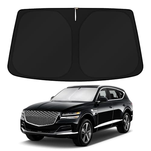 KUST Windshield Sun Shade for Genesis GV80 2021 2022 2023 2024 2025 Window Sunshade Sun Visor Protector Foldable Blocks UV Rays Keep Your Car Cooler