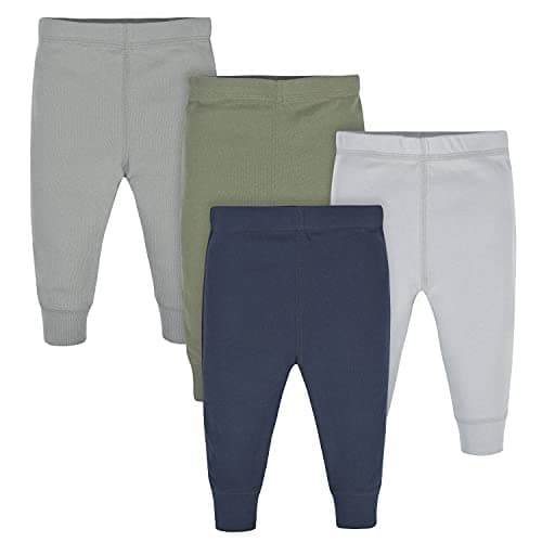 Gerber Baby Boys 4-Pack Sweatpants, Navy/Army Green, 3-6 Months US