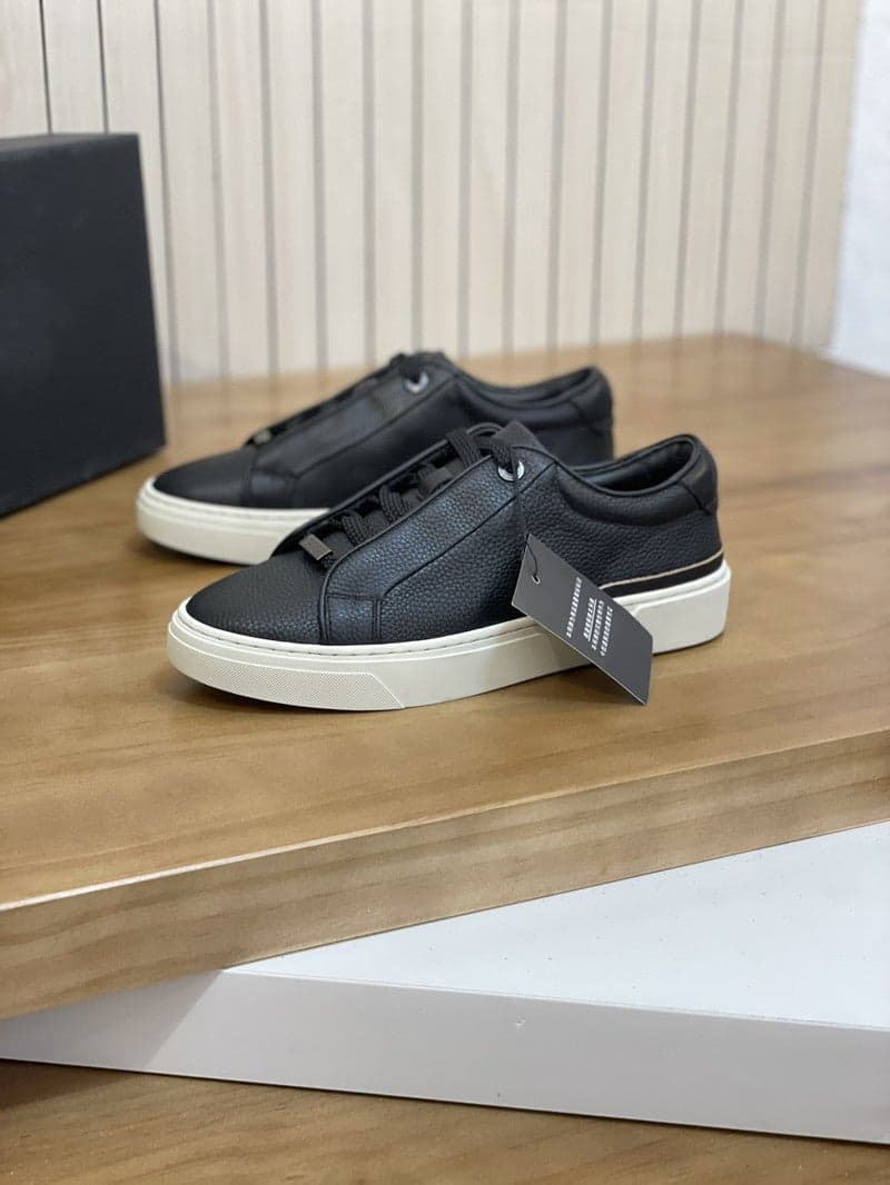 Bos Genuine Leather Simple Lace-Up Casual Shoes Cowhide Versatile Flat Shoes Men'S Low-Cut Breathable Sports Shoes Trendy Shoes