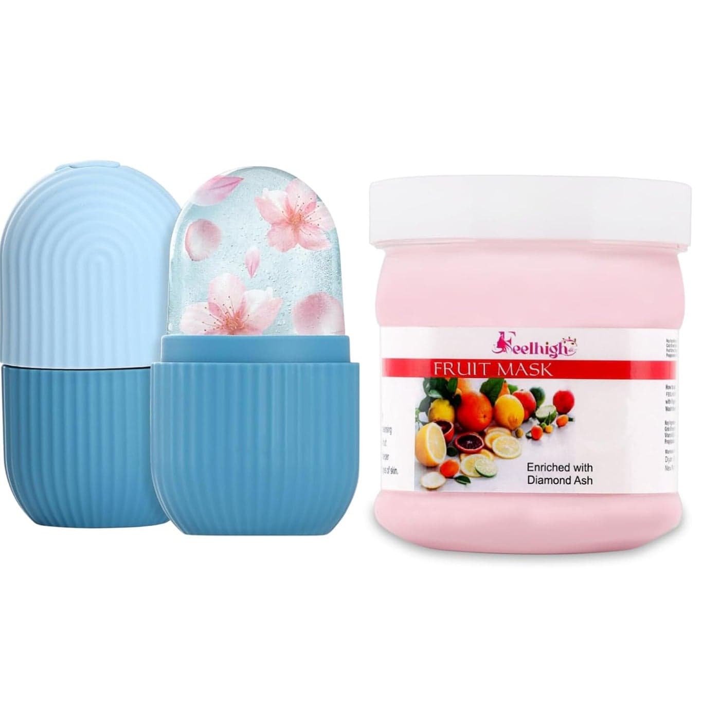 Feelhigh Acne Pimple Spot Removal Combo Face Ice Roller 10gm And Fruit Face Pack 500ml Enriched with Fruit Extract For Clear SmootherFree Skin All Skin Types