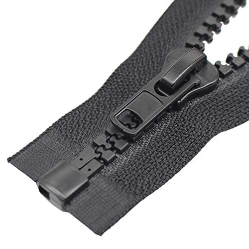 YaHoGa 2PCS 10 21 Inch Separating Jacket Zippers for Sewing Coat Jacket Winter Coat Black Heavy Duty Large Molded Plastic Zippers Bulk 21 2pcs