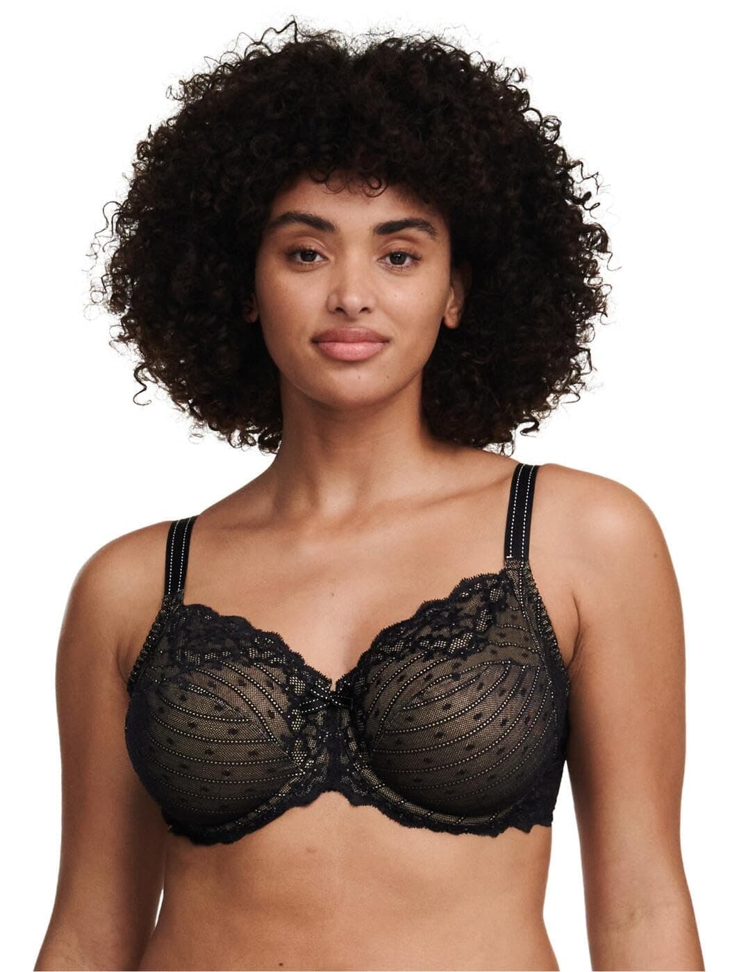 Chantelle Womens Rive Gauche Full Coverage Bra, Black, 38D US