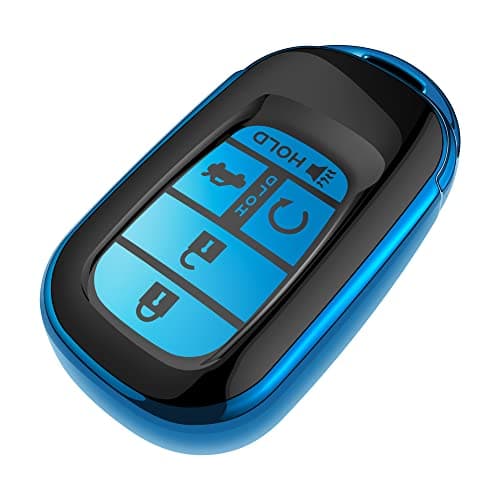Tukellen for Honda Key Fob Cover Premium Soft TPU Full Protection Key Fob Case for 2022 2023 2024 2025 2026 Passport Accord Civic HRV CRV Pilot Smart 45Buttons Key Protector Blue