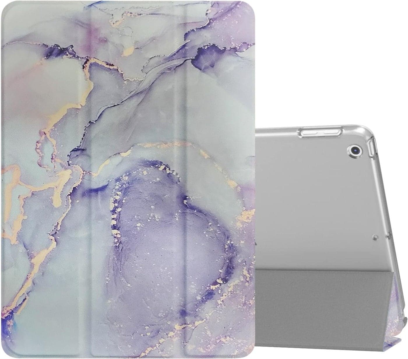 MOCA Compatible Smart Flip Cover Case for iPad 9.7 inch 2017 2018 iPad 5th 6th Generation A1893 A1954 A1822 A1823 Smart Case Cover (Purple Marble, iPad 9.7 inch 2017/2018 Launched)