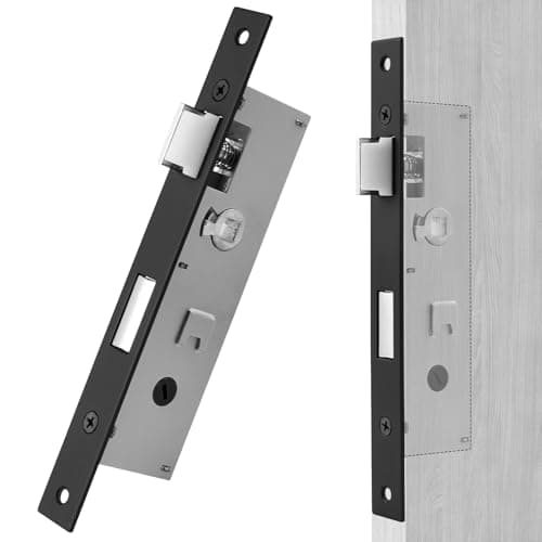 Maxxgeek Flat Slot Storm Door Mortise Lock Body Fits for Older Storm Doors 212 Handle PZ Handle Not Included Matte Black
