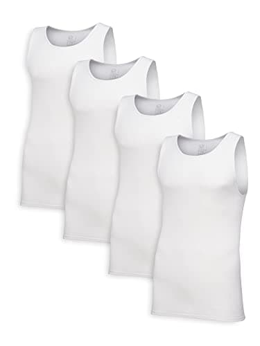 Fruit of the Loom Men's Premium A-Shirt (Pack of 4) White, White, Small