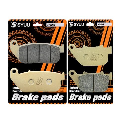 S SYUU Front Rear Brake Pads Set Compatible with Harley Davidson XL1200C Sportster Custom, XL1200L Sportster Low, XL883C Sportster Custom, XL 883 Low, XL883 Sportster Standard, XL 50 FA381F FA387R
